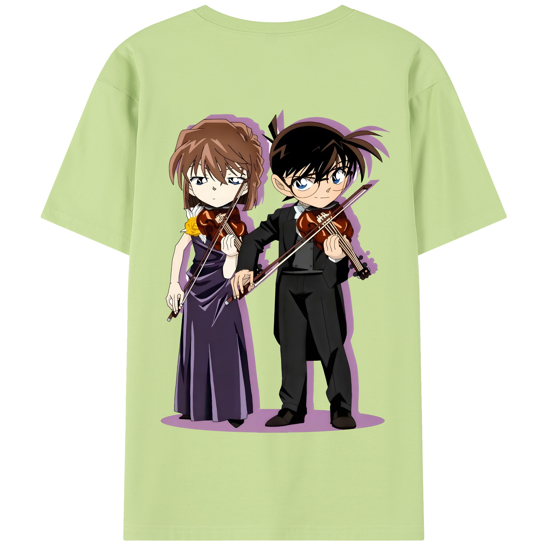 （画像用） 名探偵コナン 灰原 哀 はいばら あい Detective Conan Anita Hailey、Vi Graythorn Haibara Ai 綿100％半袖Tシャツ（背面プリント）